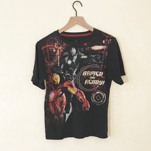 Marvel Iron Man Boys Sz 14/16 Short Sleeve T-shirt